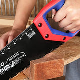 WORKPRO Hand Saw, 16-Inch Universal Handsaw with Non-Slip Comfortable Handle, Anti-rust Wood Saw With Chip Removal Design, Heavy-Duty Hand Saw for WORKPRO