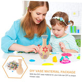 Operitacx 1 Set DIY Vase Unfinished Wood Vase Paintable Vase Tall Ceramic Vases Christmas Craft Supplies Flower Vase Mosaic Flower Holder Vase Tall Operitacx