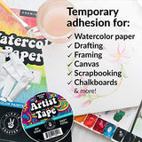 3Pk White Artist Tape for Watercolor Paper White Painters Tape Artists Painting Tape Removable Masking Drafting Canvas Framing Paint Mask Thin HIPPIE CRAFTER