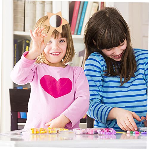 MAGICLULU 12pcs DIY Wooden Mold Unfinished Mirror Craft Mini Star Mirror Travel Mirror Compact Heart Hand Mirror Mini Wooden Mirror Wood Hand Mirror MAGICLULU