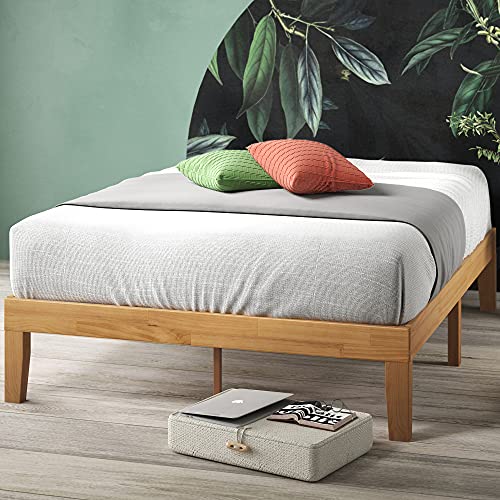 ZINUS Moiz Natural Wood Platform Bed Frame with Headboard - Easy Assembly, No Box Spring Needed, Full Size Zinus
