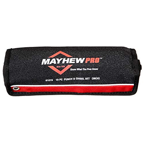 Mayhew Tools 61019 Punch and Chisel Set, Black Oxide Finish, 19-Piece Mayhew Tools