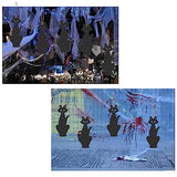 Unfinished Halloween Cat Wood Cat Shaped DIY Wood Halloween Blank Wood with Twines Art Unfinished Ornaments for Halloween Christmas Wedding Birthday Zontween