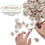 KitBeads 100pcs Random Hollow Cake Unfinished Wood Cutouts Wooden Cupcake Dessert Theme Filligree Wooden Ornament for DIY Crafts Home Decorations KitBeads
