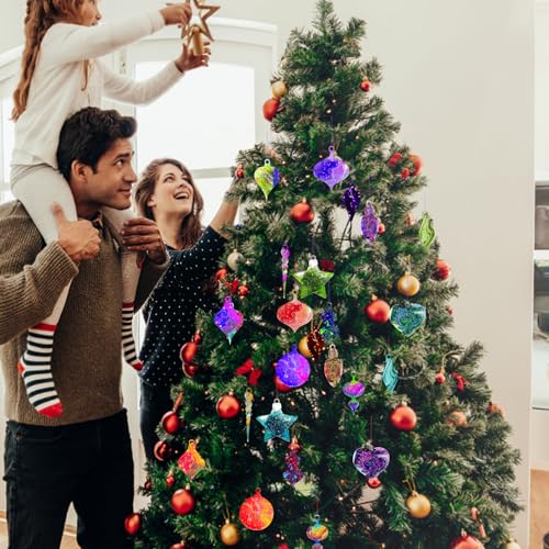 2Pcs Christmas Resin Rolds Silicone Epoxy Molds, Christmas Silicone Molds Ornament Molds for Epoxy Resin, 12 Different Shapes Epoxy Resin Molds with CANIPHA