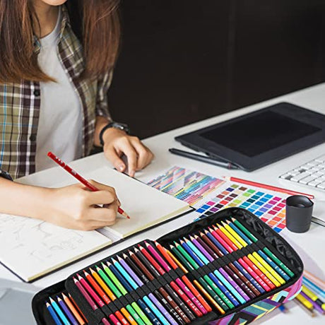 H & B 120 Colored Pencils Set, Art Pencil Kit for Adult Coloring,Oil Based Soft Core, Ideal for Coloring Sketching Shading,Art Set for Kids Teens H & B