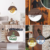 12 Inch Blank Wooden Circle Sign Unfinished Round Hanging Decorative Wood Plaque with Ropes for DIY Crafts, Door Hanger, Sign, Wood Buring, Painting, clothmile