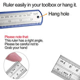 YouOKLight Metal Ruler Set,6 inch Ruler and 12 inch Ruler. Ruler Inches and Centimeters,Metric Ruler 12 Inches,Metal Ruler 12 inch,Drawing YouOKLight