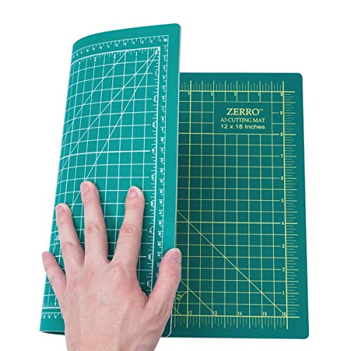 ZERRO Self Healing Cutting Mat Double Sided Durable No-slip 5-Ply 12" x 18" (A3)… - WoodArtSupply