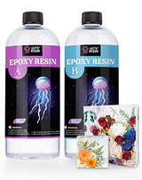 LET'S RESIN 1/2 Gallon Casting Epoxy Resin,Bubble Free & Crystal Clear Epoxy Resin Kit,2 Part Resin and Hardener for Jewelry LET'S RESIN