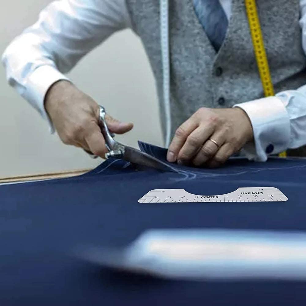 Woo T-Shirt Ruler Guide 4 Pieces Set with 3 Pieces of Heat Transfer Paper and Tape Measure for Vinyl, Heat Press, Heat Transfer Vinyl, Sublimation, PDTXCLS