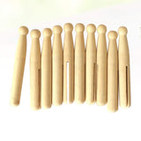 Healifty 10pcs Unfinished Wooden Peg Dolls Wooden Clothes pin Doll Peg Baby Doll Unfinished Clothespins Peg DIY Sticks Round Wooden clothespins Healifty