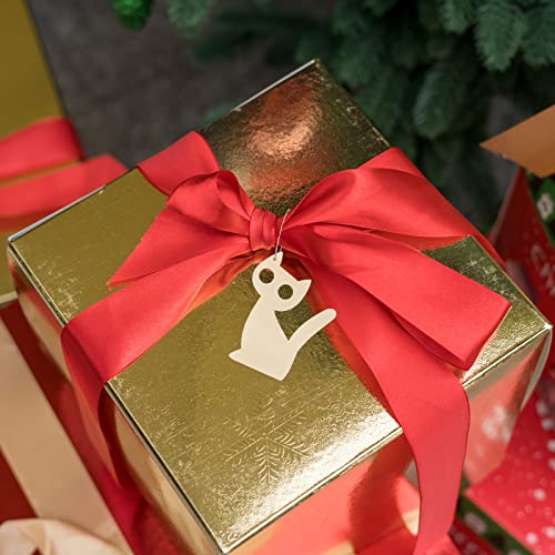 Big Eyes Cat Shape Wooden Blank Wood with Twines Art Unfinished Ornaments for Christmas Wedding Birthday Party Thanksgiving Day Decoration 24Pcs Zontween