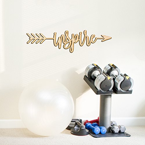 Inspire Right Arrow Wood Sign Home Decor Wall Art Hanging Rustic Unfinished 18" x 5" Woodums