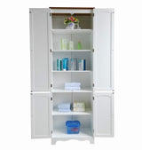 Homecharm-Intl 23.8W x 11.8D X 72.2H -Inch Tall Storage Cabinet, White (HC-004) Homecharm