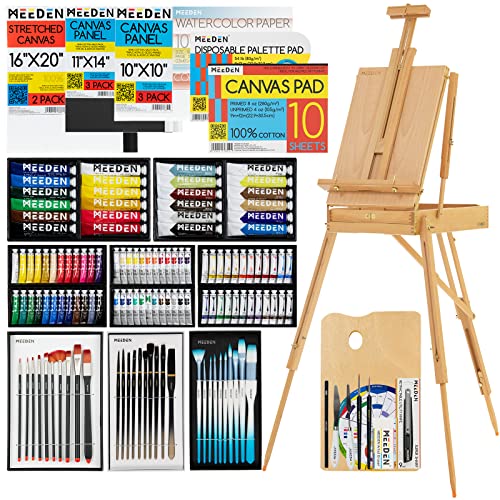 MEEDEN 149PCS Art Supplies with French Easel, All-in-one Painting Set for Artists MEEDEN