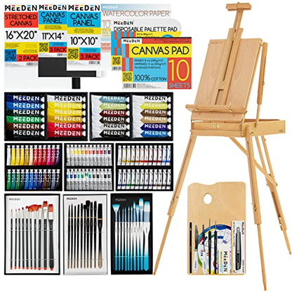 MEEDEN 149PCS Art Supplies with French Easel, All-in-one Painting Set for Artists - WoodArtSupply