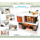 Spilay Dollhouse Miniature with Furniture,DIY Kit Mini Modern Villa Model with Music Box,1:24 Scale Creative Doll House Best Christmas Birthday Gift Spilay