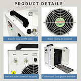 ZAC 7L S&A Industrial Water Chiller CW-5200DH Laser Chiller for CO2 Engraver Cutter Engraving Cutting CNC Spindle Water Cooling, Cools 5699BTU/H ZAC