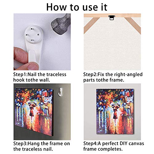 GORGECRAFT Solid Canvas Stretcher Bars Frames 12 x 8 DIY Wooden Frame Kit Premium Pine Wood Strips Set for Oil Paintings Poster Prints DIY Arts GORGECRAFT