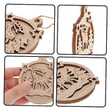 ABOOFAN 50 Pcs Double Decorative Wood Chips Unfinished Wood Christmas Cutouts Unfinished Wood Christmas Ornaments Unfinished Painting Wood Crafts 7c ABOOFAN