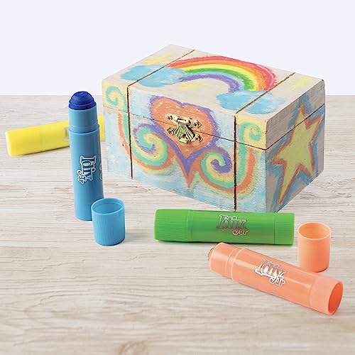 Idiy Tempera Paint Sticks (12 pack Neon Vibrant Colors)- Classroom School Supplies Arts & Crafts Projects, Draw & Paint on Wood, Paper, Ceramic, Idiy