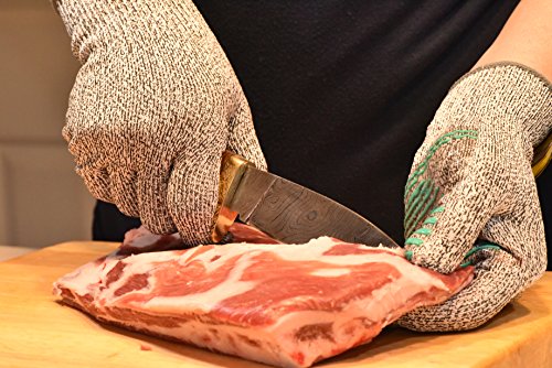 G & F Products 77100 M Cut Resistant With Anti-Slip Silicone Blocks, Protective Gloves Scrapes, in Kitchen, Wood Carving Carpentry Food Grade 1 G & F Products