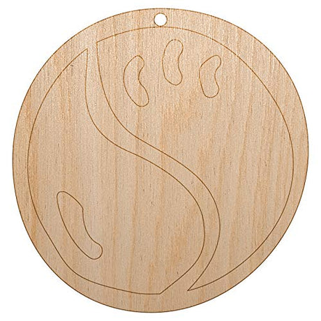 Tennis Ball Cute Unfinished Craft Wood Holiday Christmas Tree DIY Pre-Drilled Ornament Sniggle Sloth