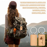 OTYMIOW 30PCS Wooden Keychain Blanks Unfinished Wood Keychain Blanksd Key Ring Key Tag Wood Engraving Blank Wooden Keychains Wood Blanks Key Chain OTYMIOW