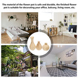 ARTIBETTER Wood Flower Vases Unfinished Blank Wooden Vase Vintage Rustic Flower Vases DIY Craft Accessories for DIY Flower Arrangement 3pcs ARTIBETTER