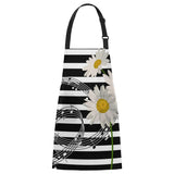 bisibuy Sunflower Music Notes Aprons for Men with Pockets Adjustable Bib Apron for Women Workshop BBQ Chef Apron Long Ties bisibuy