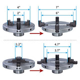 DEEFIINE 6 Inch Wood Lathe Chuck Set 1" x 8 tpi, Self Centering 4 Jaw Wood Turning Chuck DEEFIINE