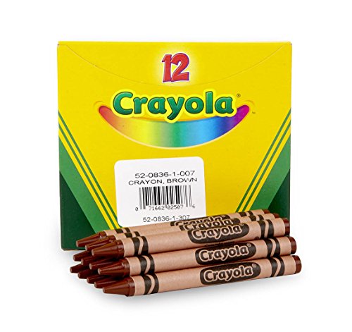 Crayola Crayons, Brown, Single Color Crayon Refill, 12 Count Bulk Crayons, School Supplies Crayola