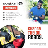 SAFESKIN Heavy Duty Nitrile Disposable Gloves, Pack of 40, Powder Free, Black - Plumbing, Gardening, Painting, Food Handling SAFESKIN