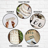 Boutique Calligraphy Stencil Template Kit - 45 Reusable Pieces Includes Lettering Upper and Lowercase both Large Small, Numbers, Punctuation, Laurels Citrusy Boutique