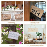 OLYCRAFT 6pcs Wood Hanging Signs Unfinished Hanging Wood Plaques Rectangle Wooden Blanks Wood Sign Wooden Slices Banners with Ropes for DIY Painting OLYCRAFT
