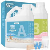 OcePor Epoxy Resin-38OZ, Crystal Clear Epoxy Resin Kit, No Yellowing No Bubble Art Resin Casting Resin for Art Crafts, Jewelry Making, Wood & Resin OcePor