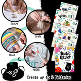 FosterToys Air Dry Clay Pottery Kit for Beginners | DIY Clay Kit for Adults, Sculpting Tools Set & Step-by-Step Guide, 12 Paints, Paintbrush, FosterToys