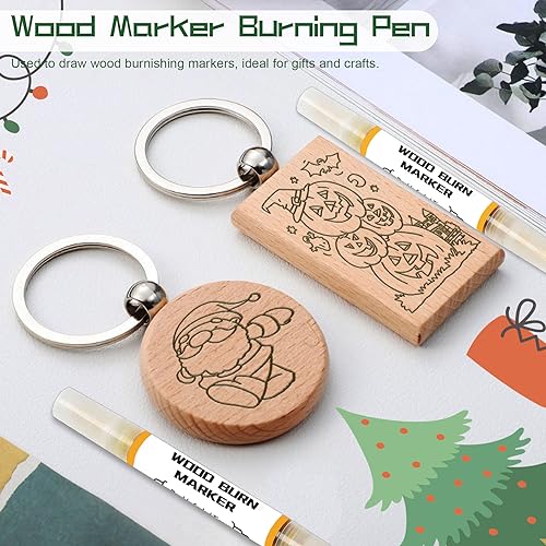 Wood Burn Pen, Marker Pen Set for Wooden Burning with Replacement Nib, Perfect for Artists and Beginners in DIY Wood Burning Craft Projects(4pcs) - WoodArtSupply