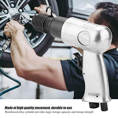 Air Chisel,Air Hammer, 150mm Industrial Handle Straight Straight Type Pneumatic Hammer Tool with Chisel Punch Bits Tools Kit for General Cutting, Semme