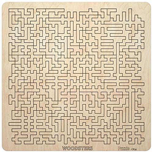 WOODSTERS Mind Bending Wooden Jigsaw Puzzle - Best Gift for Adults and Kids - Aztec Labyrinth - Expert Level Challenging Puzzle for Adults - 130 - WoodArtSupply