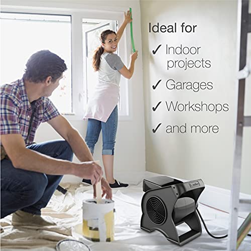 Lasko High Velocity Pivoting Utility Blower Fan, for Cooling, Ventilating, Exhausting and Drying at Home, Job Site, Construction, 2 AC Outlets, Lasko