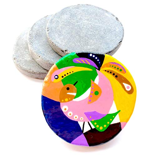 Capcouriers Rocks for Painting - All Natural Rocks - Painting Rocks - Rocks for Rock Painting - 4 Rocks