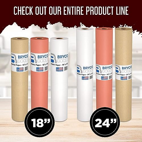 Bryco Goods White Kraft Butcher Paper Roll - Let Your Brisket Breathe Without Sacrificing Juiciness - The Best Crispier Flavorful Bark Everytime - Bryco Goods