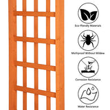 VINGLI 85in Wooden Arbor, Wedding Arch for Ceremony, Wood Trellis for Plant Climbing, Christmas Decor Pergola for Garden Backyard, Lawn (Teak) VINGLI