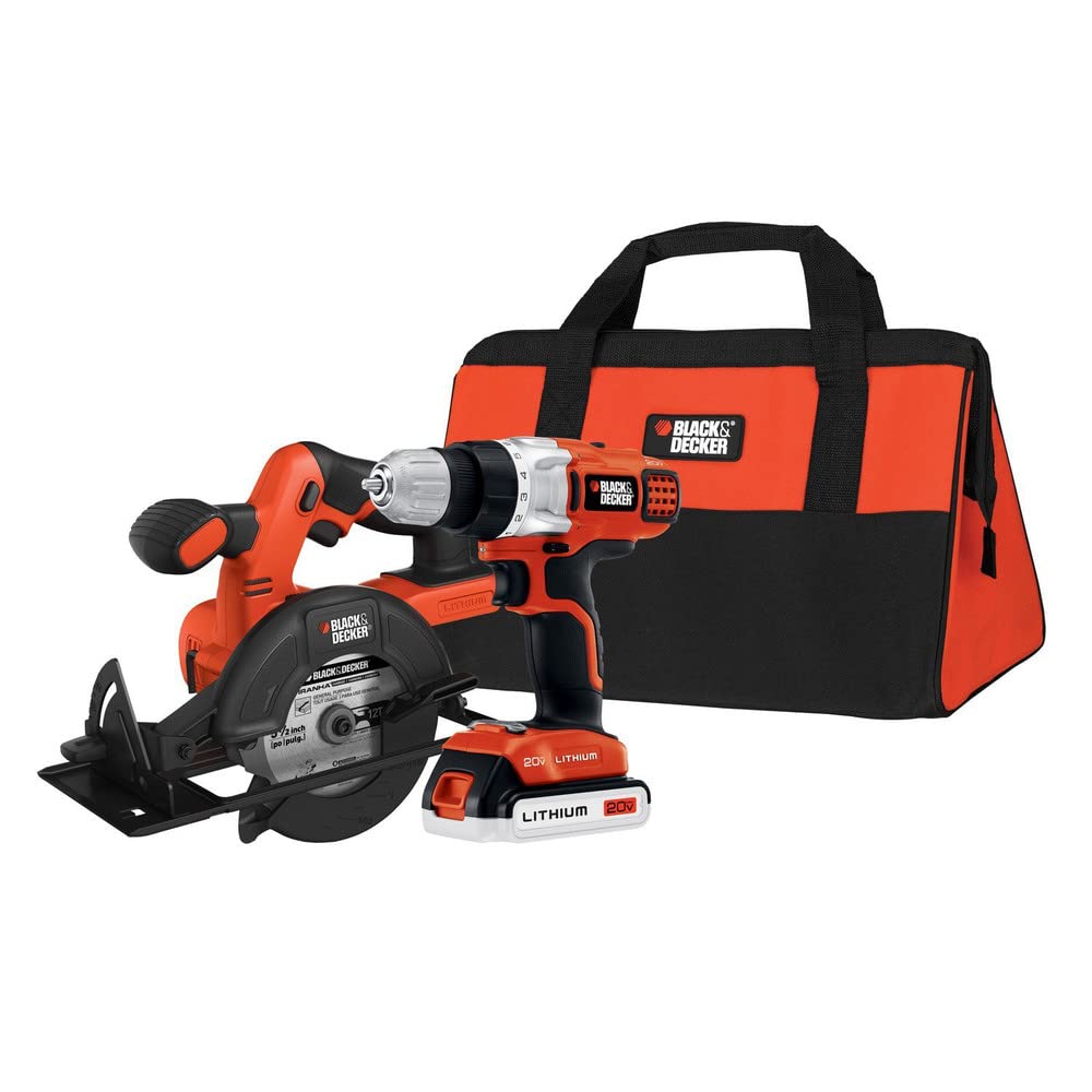 BLACK+DECKER 20V MAX* POWERCONNECT Cordless Drill/Driver + Circular Saw Combo Kit (BDCD220CS) BLACK+DECKER