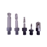 Air Threaded Drill Pneumatic Airplane Drill 1/4"-28 Chuck Size 0.3HP with 5 Pieces Drill Bits for Industrial Aircraft Maintenance 90 Degree Right WILIN