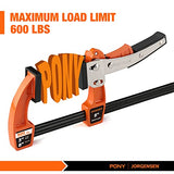 Jorgensen 8-inch Bar Clamp Set, Bar Clamp for Woodworking, Quick Release Gear Clamp with 600 lbs Load Limit - 2 Pack Jorgensen