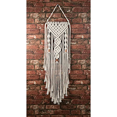 Solid Oak Macramé Wall Hanger Kit - Double Twist, Original version - WoodArtSupply