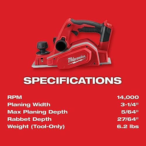 Milwaukee 2623-20 M18 3-1/4" Planer - tool Only Milwaukee